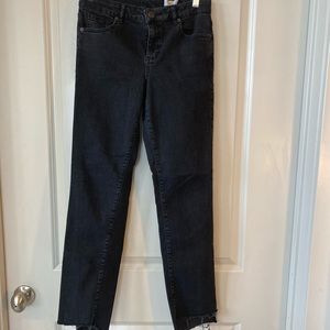 ASOS Black Distressed hi/lo Hem jeans, 28W/34L